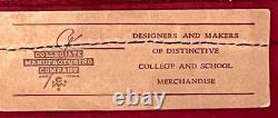 Museum Rarity WWII Univ. Of Vermont Army Air Forces Burnt Leather Seal Pennant