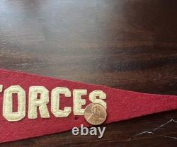 Museum Rarity WWII Univ. Of Vermont Army Air Forces Burnt Leather Seal Pennant