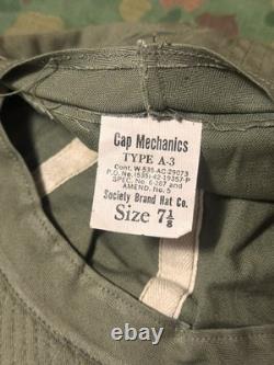 NOS Vintage WWII U. S. Army Air Force A3 Mechanic HBT Cap Size 7 1/8