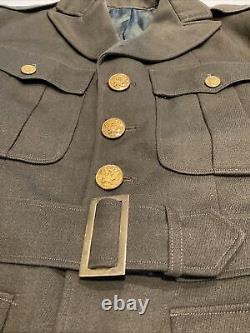 Named 1944 Air Force Original WWII U. S. Army Officer Uniform Jacket & Patch