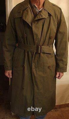 Named Capt Cassin Ww2 Army Air Force Officer'44 Trench Coat W Liner Belt 36r