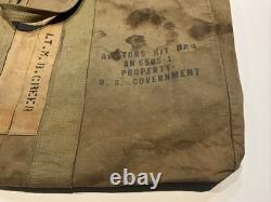 Named Original WWII U. S. Army Air Force Aviator Kit Bag AN-6505-1