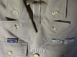 Named WW2 Pilots 12th US Army Air Corps Dress Jacket With Sterling Pilots Wings