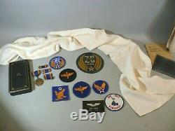 Named WWII B-29 Combat Pilot Army Air Corp Grouping Photos/Papers/Leather Patch