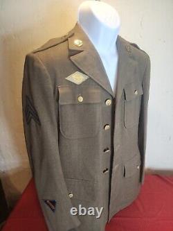 Named WWII US 4th Army Air Corps Uniform Jacket With Shirt
