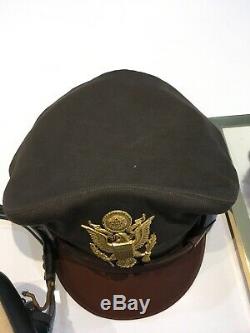 Named WWII US Army Air Force AAF Pilot Officer Crusher Cap Picture Headset More
