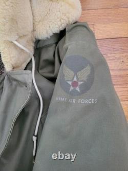 Near Mint WWII US Army Air Force Type B-11 Parka Jacket Coat Men's size 42