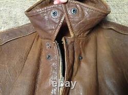 Nice Original Ww2 Us Army Air Corps Named A2 Leather Flight Jacket Size 40 To 42