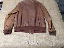 Nice Original Ww2 Us Army Air Corps Named A2 Leather Flight Jacket Size 40 To 42