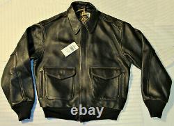Nwt Cockpit USA A-2 Leather Pilot's Jacket! Brown! Wwii Army-air Force Aviator L