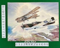 ORIGINAL 1941 P-51 MUSTANG Mark Painting ART WWII US ARMY AIR CORPS P51 Vintage