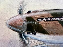 ORIGINAL 1941 P-51 MUSTANG Mark Painting ART WWII US ARMY AIR CORPS P51 Vintage