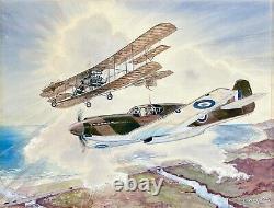 ORIGINAL 1941 P-51 MUSTANG Mark Painting ART WWII US ARMY AIR CORPS P51 Vintage