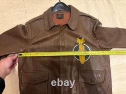 ORIGINAL US ARMY AIR WWII A-2 LEATHER FLIGHT JACKET Size 40, Perry Sportswear