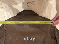 ORIGINAL US ARMY AIR WWII A-2 LEATHER FLIGHT JACKET Size 40, Perry Sportswear