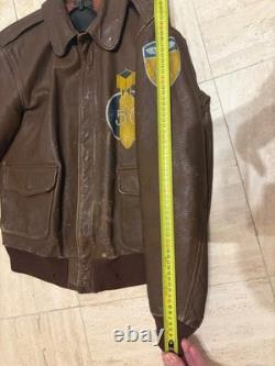 ORIGINAL US ARMY AIR WWII A-2 LEATHER FLIGHT JACKET Size 40, Perry Sportswear