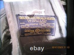 ORIGINAL WW2 ARMY AIR CORP ELECTRIC HEATED FLIGHT SUIT ENSEMBLE With LIFE SIZE DUM
