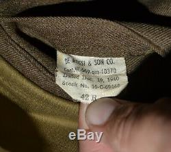 ORIGINAL WW2 US ARMY AIR CORPS ENLISTED 4 Pocket JACKET LARGE SIZE 42 R