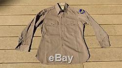 ORIGINAL WW2 US Army Air Corps Officer Pinks Uniform Shirt 15 1/2 x 32 1/2