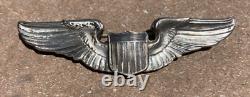 ORIGINAL WWII USAAF US Army Air Force STERLING 3 PILOT WINGS BY JOSTEN Pinback
