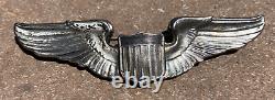 ORIGINAL WWII USAAF US Army Air Force STERLING 3 PILOT WINGS BY JOSTEN Pinback