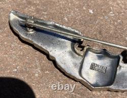 ORIGINAL WWII USAAF US Army Air Force STERLING 3 PILOT WINGS BY JOSTEN Pinback