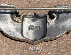 ORIGINAL WWII USAAF US Army Air Force STERLING 3 PILOT WINGS BY JOSTEN Pinback