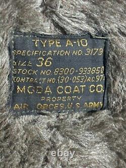 ORIGINAL WWII US ARMY AIR FORCE A10 SZ 36 WAIST FLIGHT Fur Lined TROUSERS