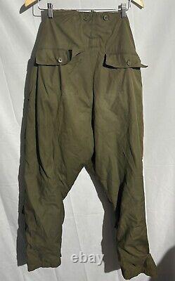 ORIGINAL WWII US ARMY AIR FORCE A10 SZ 36 WAIST FLIGHT Fur Lined TROUSERS