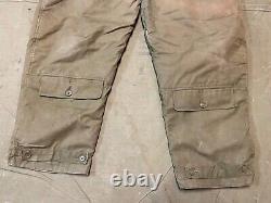 ORIGINAL WWII US ARMY AIR FORCE AAF A-10 FLIGHT PANTS WithSUSPENDERS- SIZE XXL 40W
