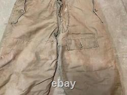 ORIGINAL WWII US ARMY AIR FORCE AAF A-10 FLIGHT PANTS WithSUSPENDERS- SIZE XXL 40W