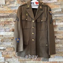 ORIGINAL WWII US ARMY AIR FORCE Jacket 111th With Hat