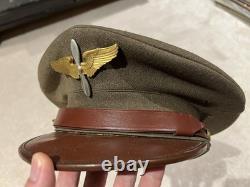 ORIGINAL WWII US ARMY MILITARY ARMY AIR CORPS CADET HAT With 1939 Data Mark