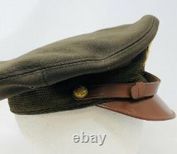 ORIGINAL WWII US Army Air Corps Bancroft Flighter Crusher Cap EXCELLENT Size 7