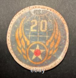 ORIGINAL WWII WW2 US 20th AAF Army Air Corps Leather Patch Nice Condition