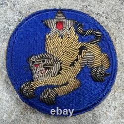 ORIGINAL WWII WW2 US AAF 14th Army Air Corps Flying Tigers Bullion Patch Nice