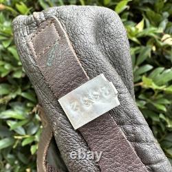 ORIGINAL WWII WW2 US Army Air Force Type A-11 Leather Flight Helmet & Microphone