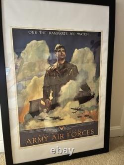 O'er The Ramparts We Watch-US Army Air Forces Original 1940's Poster WWII