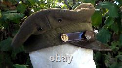 Old Vintage US WW2 1940s era Army Air Forces Pilot's Crusher Cap Visor Hat USED