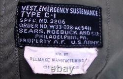 Old WW2 era US Army Air Forces Survival Vest, Emergency Sustenance, Type C1 USED