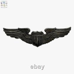 Orber Pattern Wwii Pilot Wings Badge Sterling Army Air Corps Insigia 3-1/8 Ww2