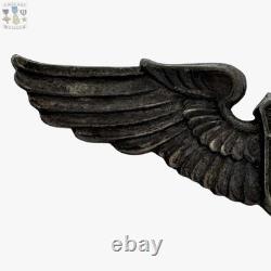Orber Pattern Wwii Pilot Wings Badge Sterling Army Air Corps Insigia 3-1/8 Ww2