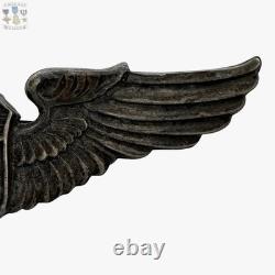Orber Pattern Wwii Pilot Wings Badge Sterling Army Air Corps Insigia 3-1/8 Ww2