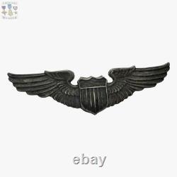 Orber Pattern Wwii Pilot Wings Badge Sterling Army Air Corps Insigia 3-1/8 Ww2