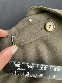 Org WWII US Army Air Corps Officer Overcoat Tailor Made In Italy Silk Lined WOW