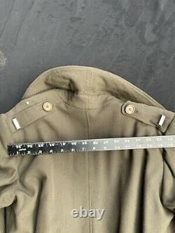 Org WWII US Army Air Corps Officer Overcoat Tailor Made In Italy Silk Lined WOW