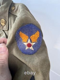 Org WWII US Army Air Forces Staff Sergeant Service Coat Named Twete 39R AAF