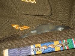 Orig. WWII BRITISH MADE US 9th Army Air Force Ike Uniform Jacket Wings Ribbon