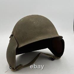 Orig WWII US Army Air Corps AAF M3 Aircrew FLAK Helmet With Ear Flaps Rare