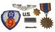 Orig WWII US Army Air Forces USAAF 9th Air Force Patch Air Medal Wings Pins DR2